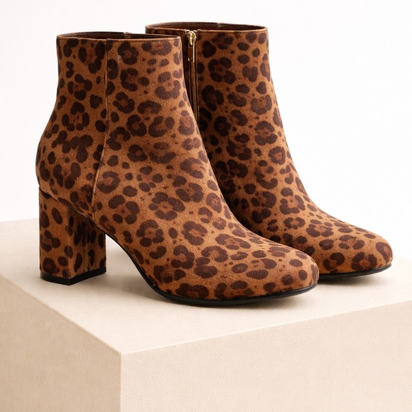 Rouge! Shoes - Rouge! Brown Leopard Ankle Booties